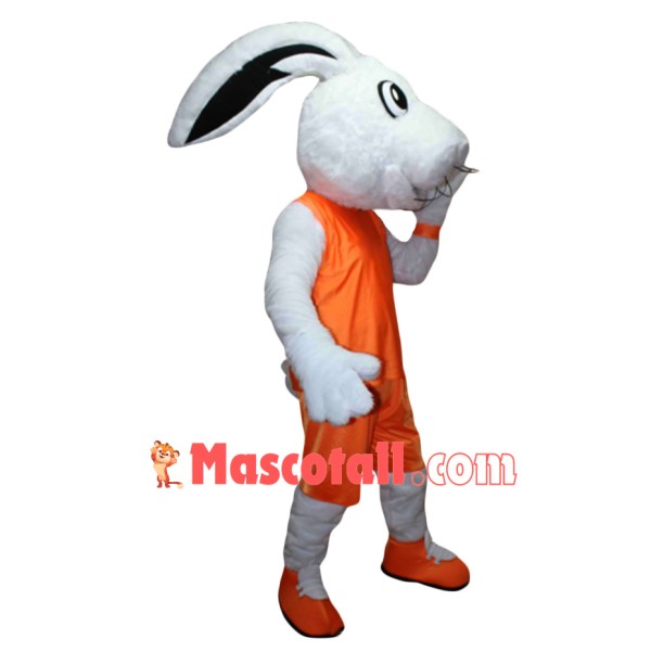 Sport White Bunny Mascot Costume