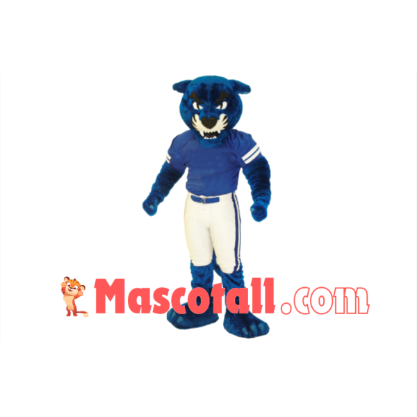 Superb Blue Panther Mascot Costume