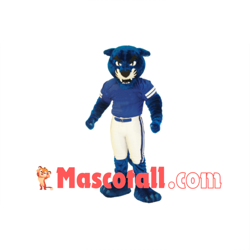 Superb Blue Panther Mascot Costume