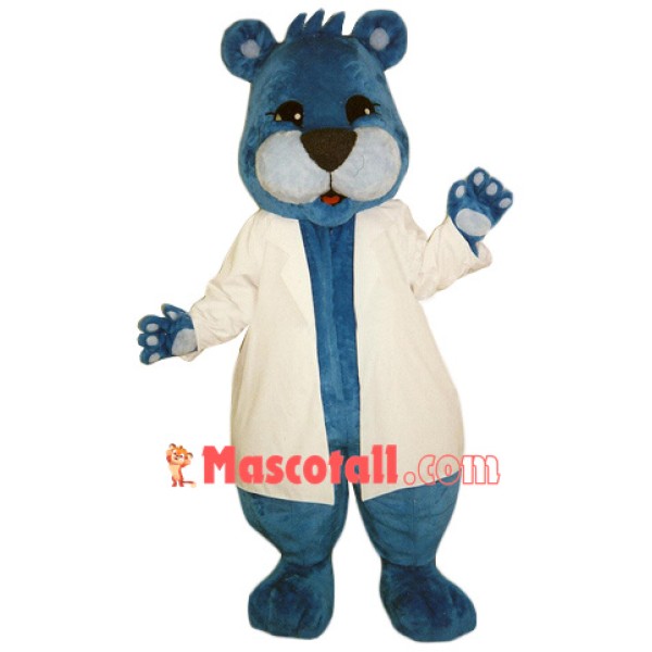 Doctor Blue Bear Mascot Costume