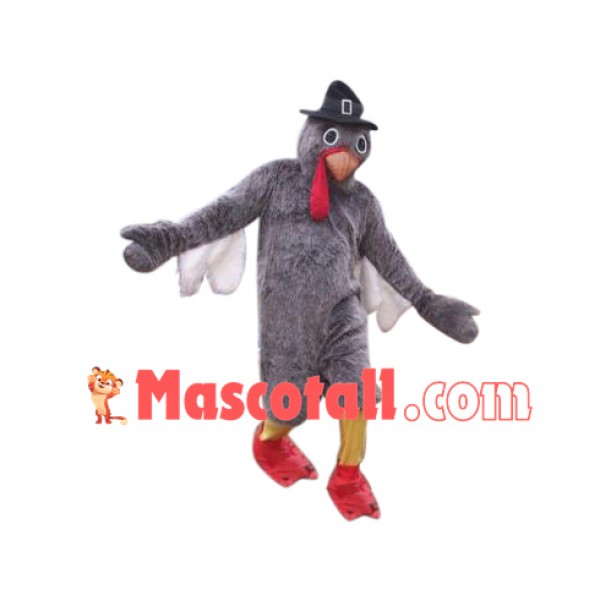 Grey Lightweight Turkey Mascot Costume