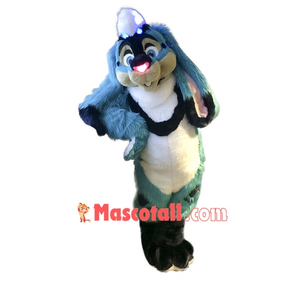 Superb Blue Rabbit Mascot Costume