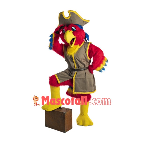 Superb Pirate Parrot Mascot Costume