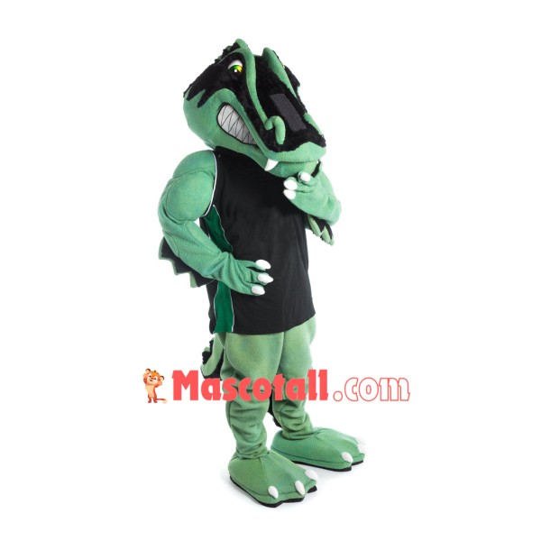 Sport Green Gator Mascot Costume