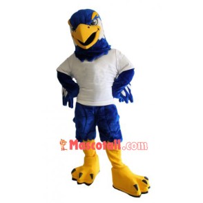 Fierce Blue & White Eagle Mascot Costume