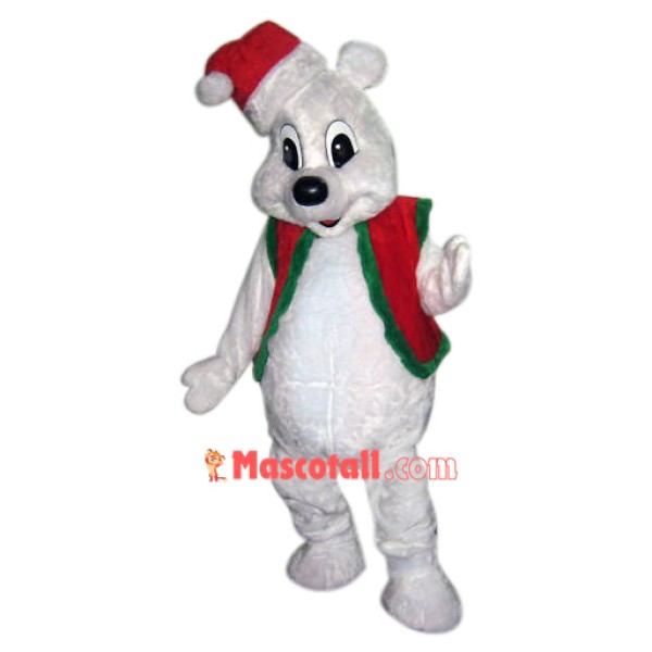 Lovely Christmas Polar Bear Mascot Costume