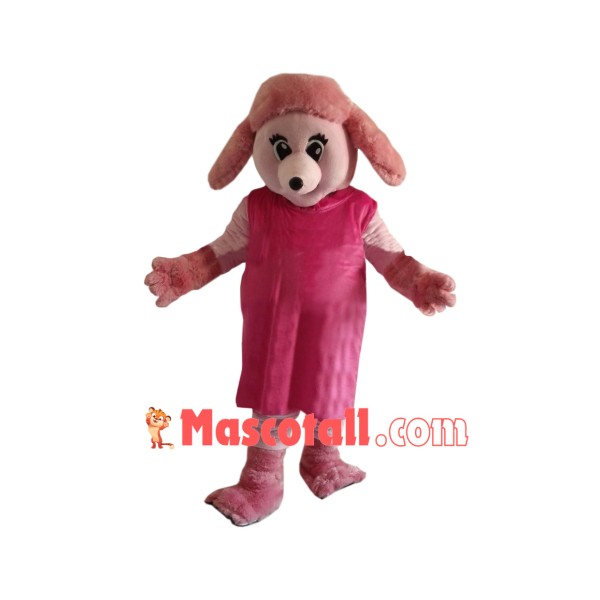 Pink Pregnant Dog Mascot Costume