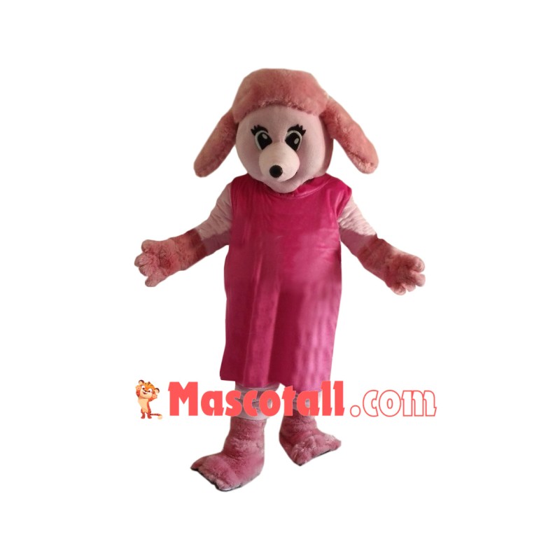 Pink Pregnant Dog Mascot Costume