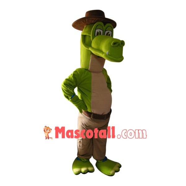 Superb Green Alligator Mascot Costume