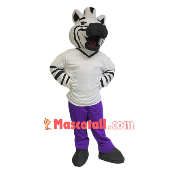 Superb Cute Zebra Mascot Costume