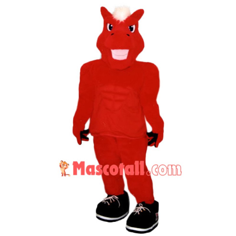 Red Horse Mascot Costume