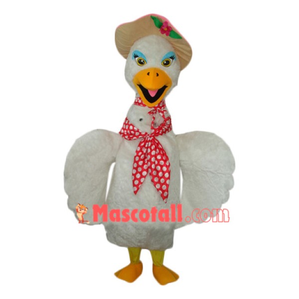 Beautiful Swan Mascot costume