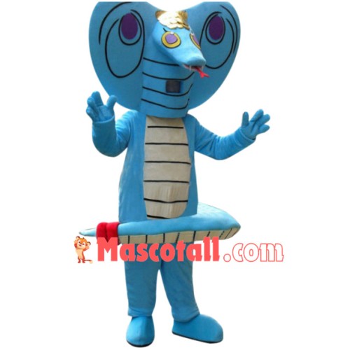 Affordable Blue Snake Mascot Costume