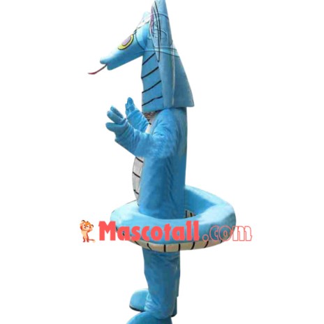 Affordable Blue Snake Mascot Costume