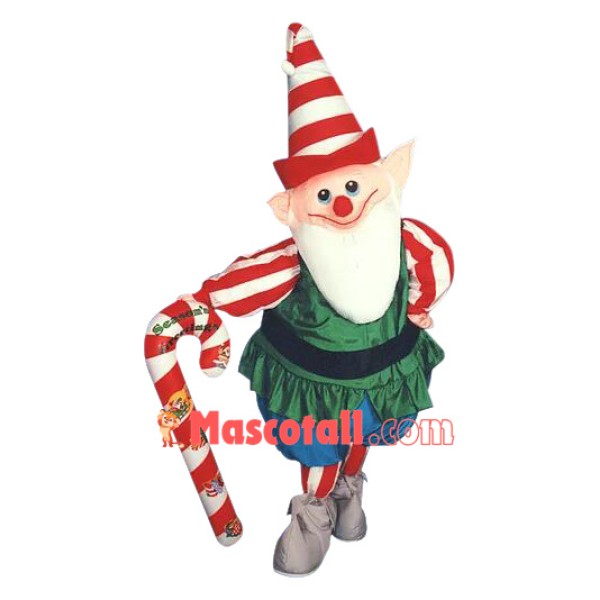 Happy Christmas Elf Mascot Costume