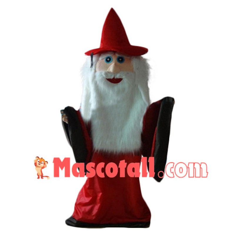 Red Coat Wizard Mascot Costume
