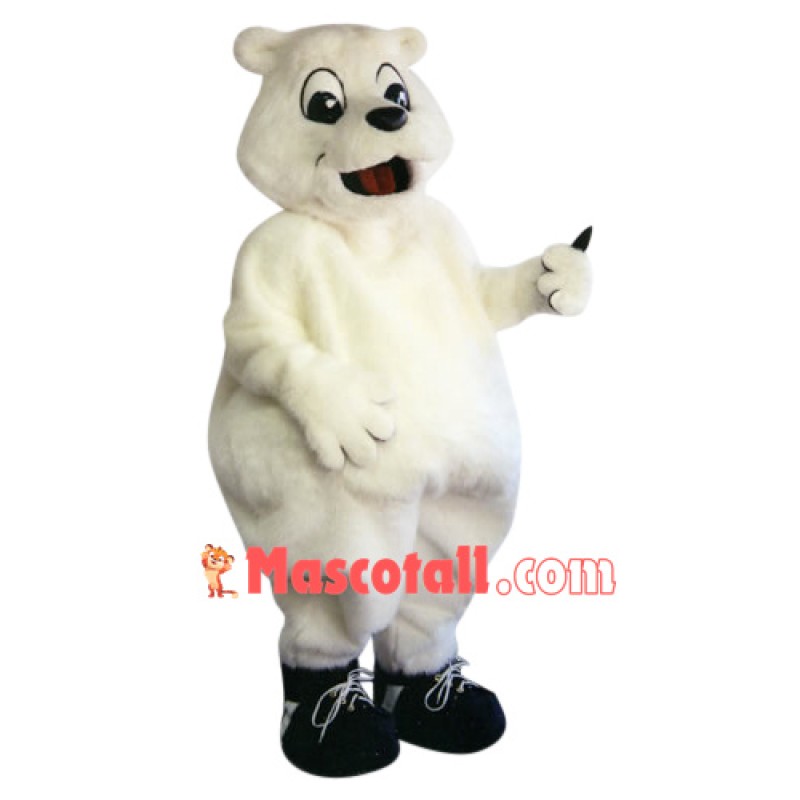 Superb Cute Polar Bear Mascot Costume