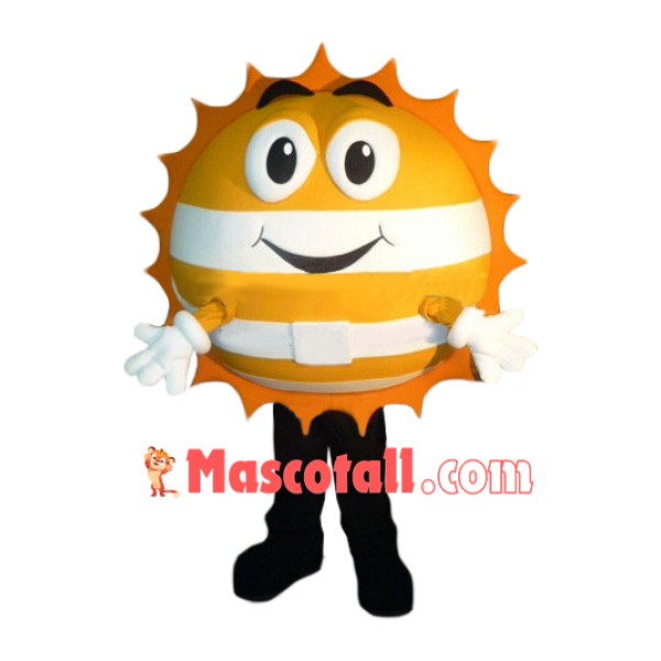 Golden Happy Sun Mascot Costume