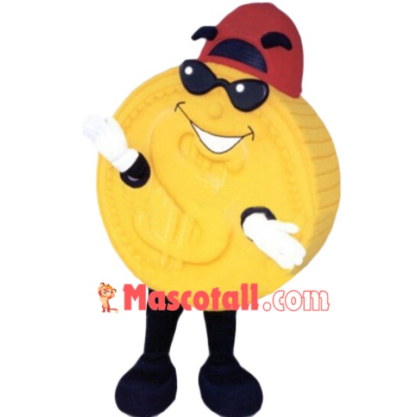 Yellow Coins Mascot Costume