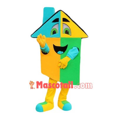 Superb Colorful House Mascot Costume
