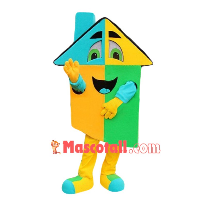 Superb Colorful House Mascot Costume