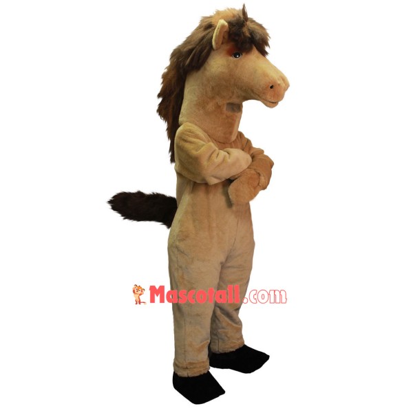 Brown Mustang Horse Mascot Costume