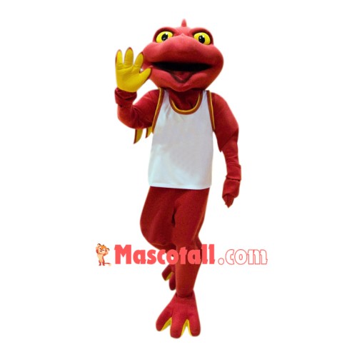 Sport Red Frog Mascot Costume