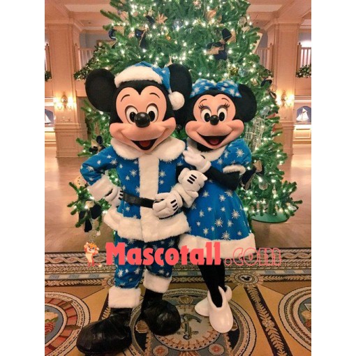 Superb Christmas Mickey and Minnie Mascot Costume