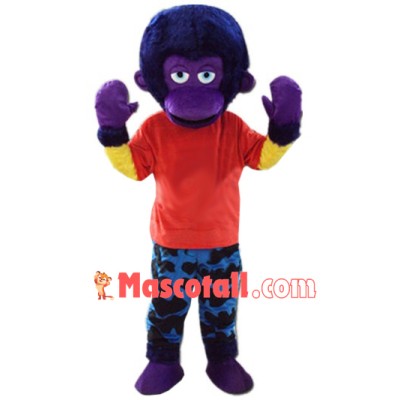 Purple Orangutan Mascot Costume
