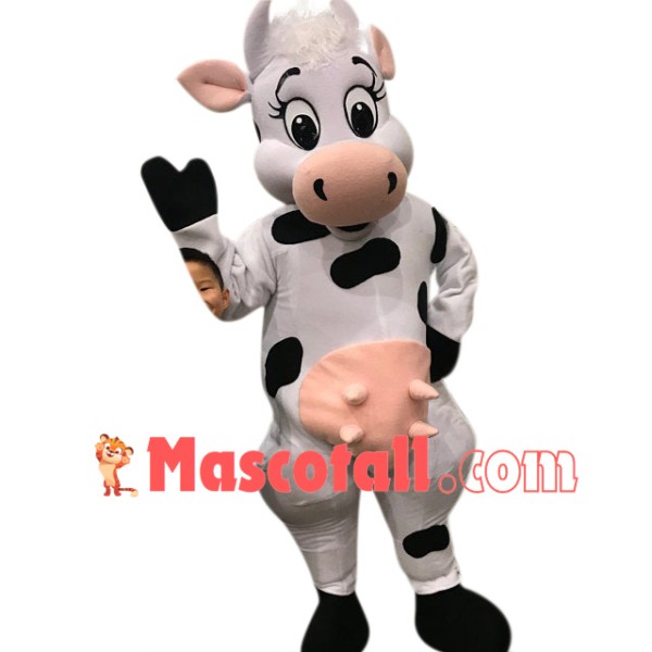 Superb Happy Cow Mascot Costume