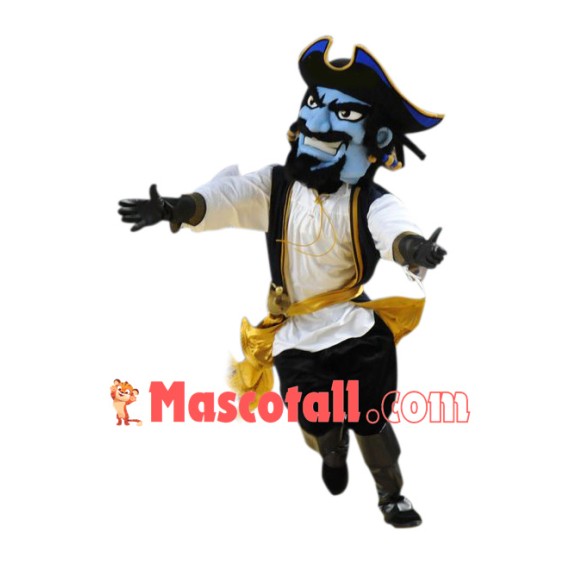 Superb Blue Pirate Mascot Costume