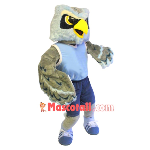 College Blue Owl Mascot Costume