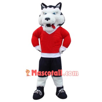 Superb Sport Wolf Mascot Costume