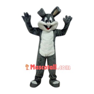 Affordable Easter Grey Bunny Mascot Costume