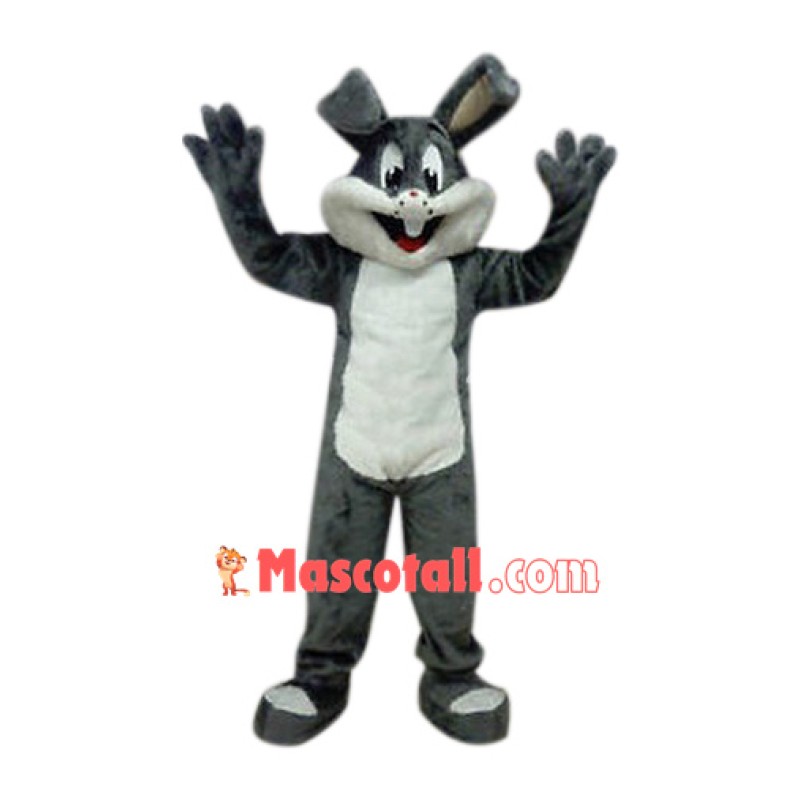Affordable Easter Grey Bunny Mascot Costume