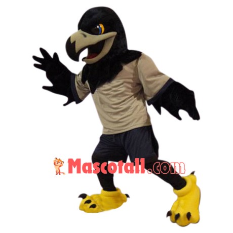 Superb Black Eagle Mascot Costume