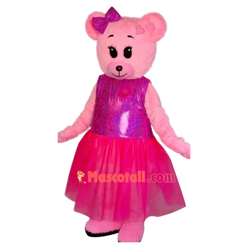 Beautiful Pink Bear Mascot Costume