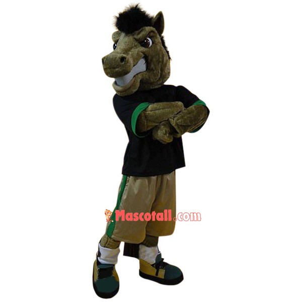 Superb Power Sport Horse Mascot Costume