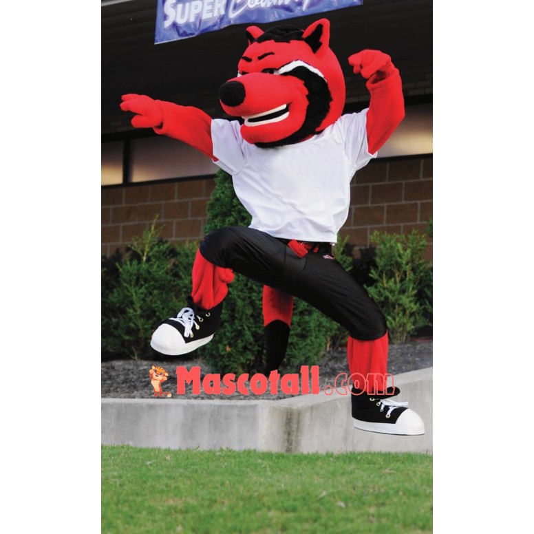Happy College Wolf Mascot Costume