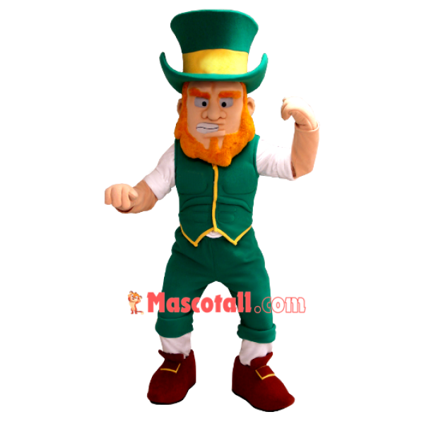 Power Leprechaun Mascot Costume