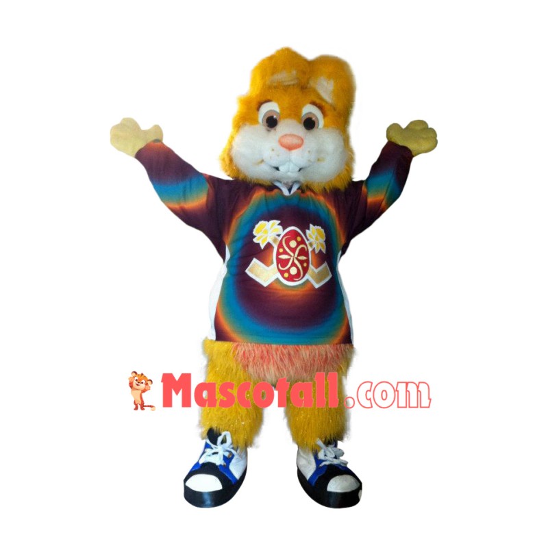 Superb Yellow Bunny Mascot Costume