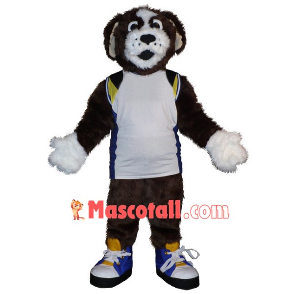 Superb Brown & White Dog Mascot Costume