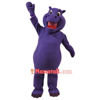 Superb Purple Hippo Mascot Costume