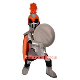 Superb Silver Knight Mascot Costume