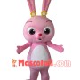Superb Pink Bunny Mascot Costume
