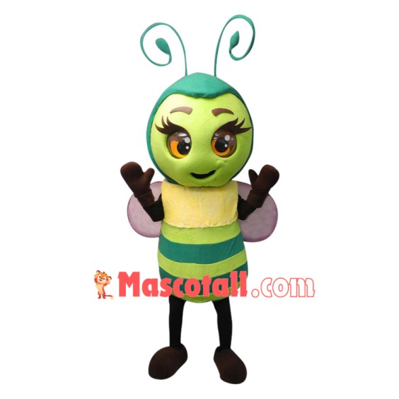 Super Cute Green Bee Mascot Costume