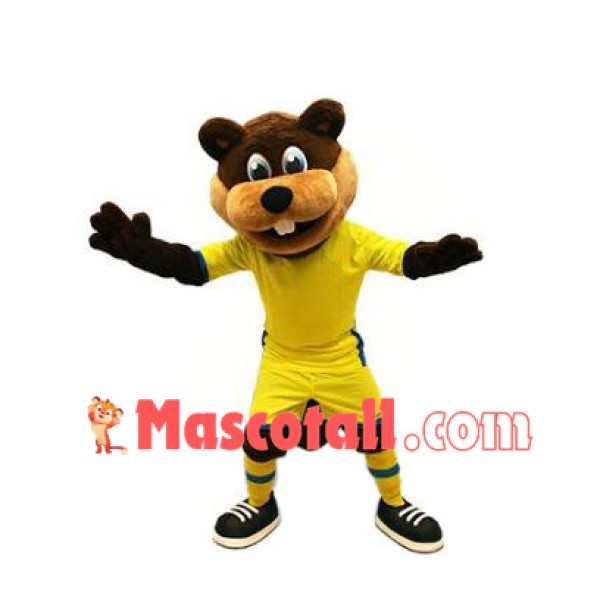 Realistic Sport Beaver Mascot Costume