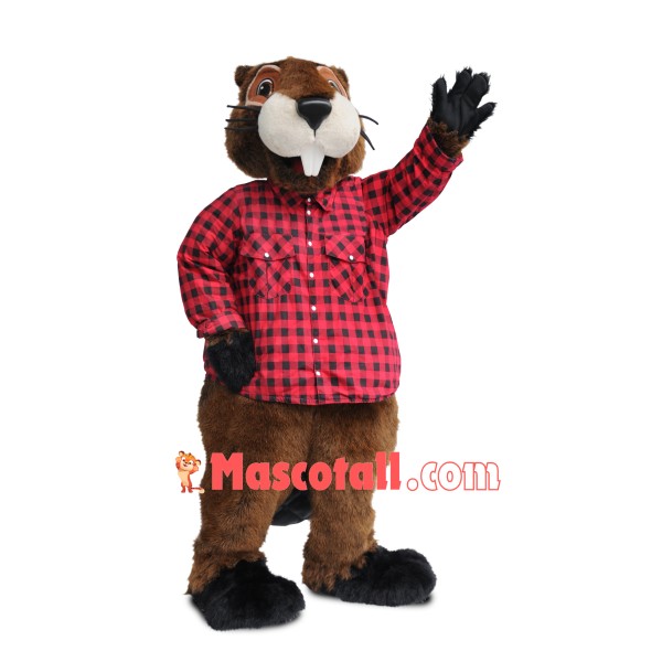 Handsome Beaver Mascot Costume