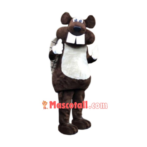 Realistic Friendly Beaver Mascot Costume
