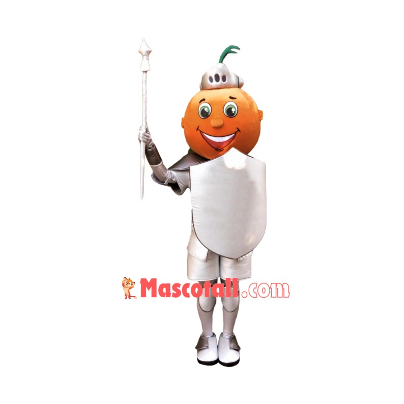Orange Knight Mascot Costume